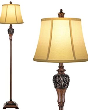 Sucolite Vintage Floor Lamp for Living Room, Traditional Tall Standing Lamp