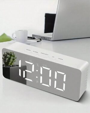This Auto-Brightness Adjustable Alarm Clock Can Be Used Day And Night. The LED Digital Alarm Clock Features Dual Alarms, Temperature Display, Automatic Day/Night Brightness...