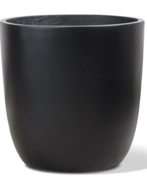 Vucunty Concrete Planter Outdoor Indoor, Large Cement Plant Pots for Trees Flowers (Black, 18 inch)