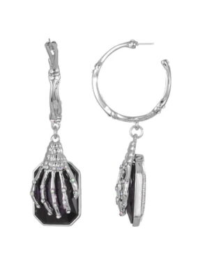 Way to Celebrate Halloween Dangling Skeleton Hand Earrings, 1 Pair, Female