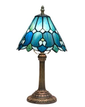 wecrejoni Tiffany Lamp Bedside Table Lamp-Nightstand,Stained Glass Lamp for Bedroom Dorm Living Kitchen, Aesthetic Cute Home Decor Gift (OFU1158)