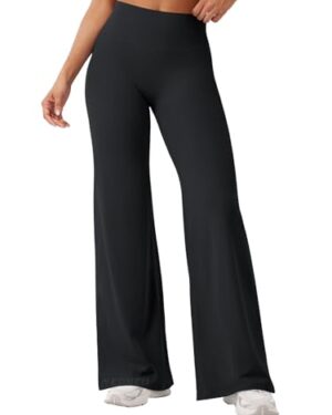 YEOREO Workout Womens Straight Leggings 31.5" Eddiy Gym Yoga Pants Black S