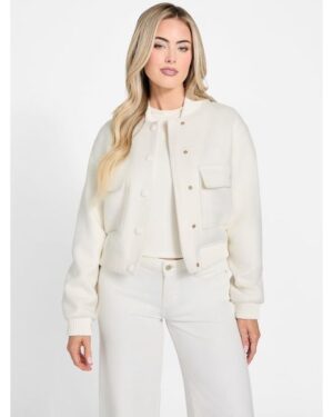 GUESS | Eco Lorenza Wool-Blend Jacket Openwork Jacket