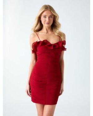 GUESS | Red Chiffon Mini Dress
