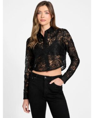 GUESS | Eco Imani Black Lace Top