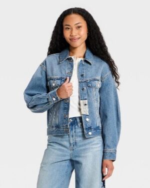 Target | Women's Bandana Print Denim Jacket