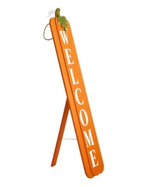 AT HOME | Harvest Hearth Welcome Pumpkin Porch Leaner