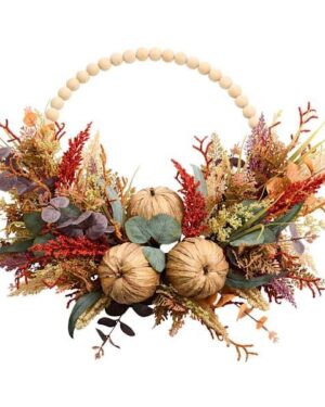 AT HOME | Pumpkin & Eucalyptus Wreath