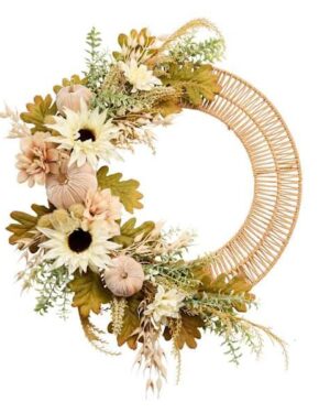AT HOME | Sunflower & Pumpkin Wreath