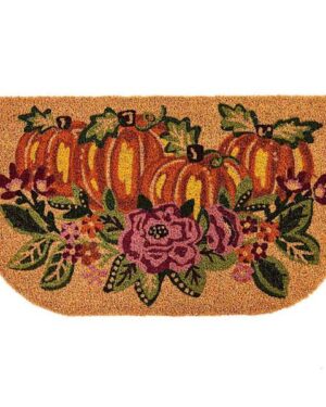 AT HOME | Rounded Pumpkin Patch Coir Mat
