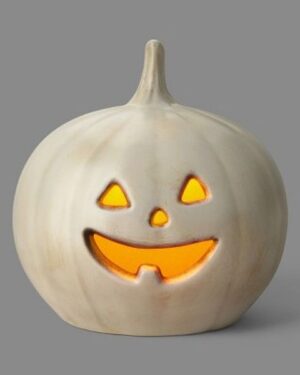 Target | 14" Classic Terra Cotta Like Lit Pumpkin Jack O' Lantern Halloween Decorative Prop