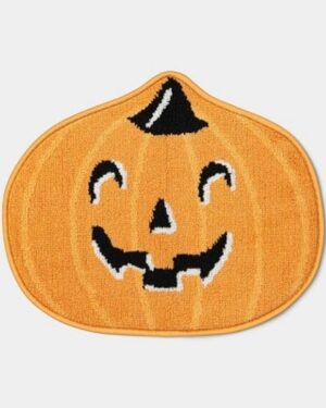 Target | Halloween Jack-O-Lantern Shaped Bath Rug