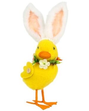 Target | Northlight Duckling With Rabbit Ears Floral Easter Figurine - 10"