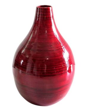 AT HOME | Bamboo Vase - Red