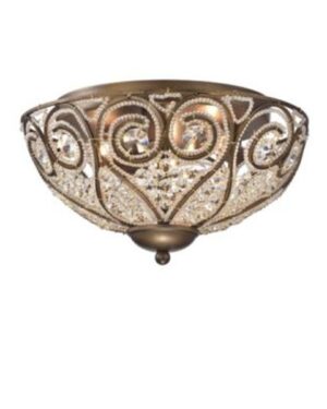 Macys | Claire 10" 3-Light Indoor Flush Mount Chandelier With Light Kit