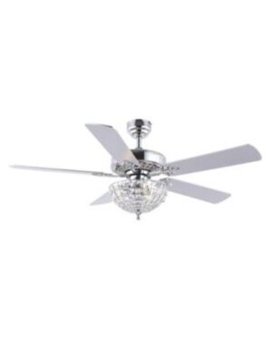 Macys | 3-Light Glam Classic Crystal Dome Shade Led Ceiling Fan With Remote